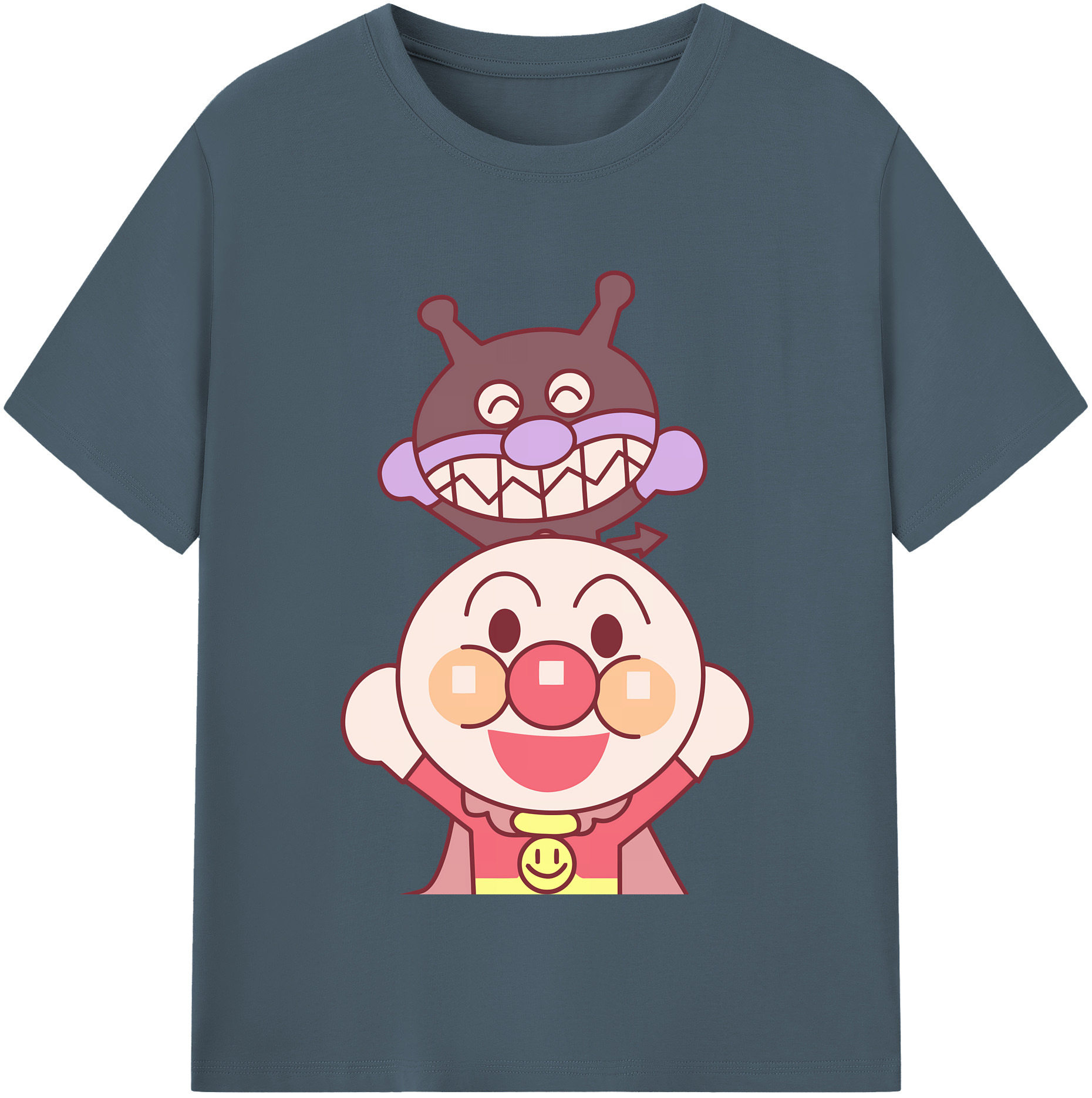 （画像用） アンパンマン Anpanman 綿100％半袖Tシャツ（フロントプリント）